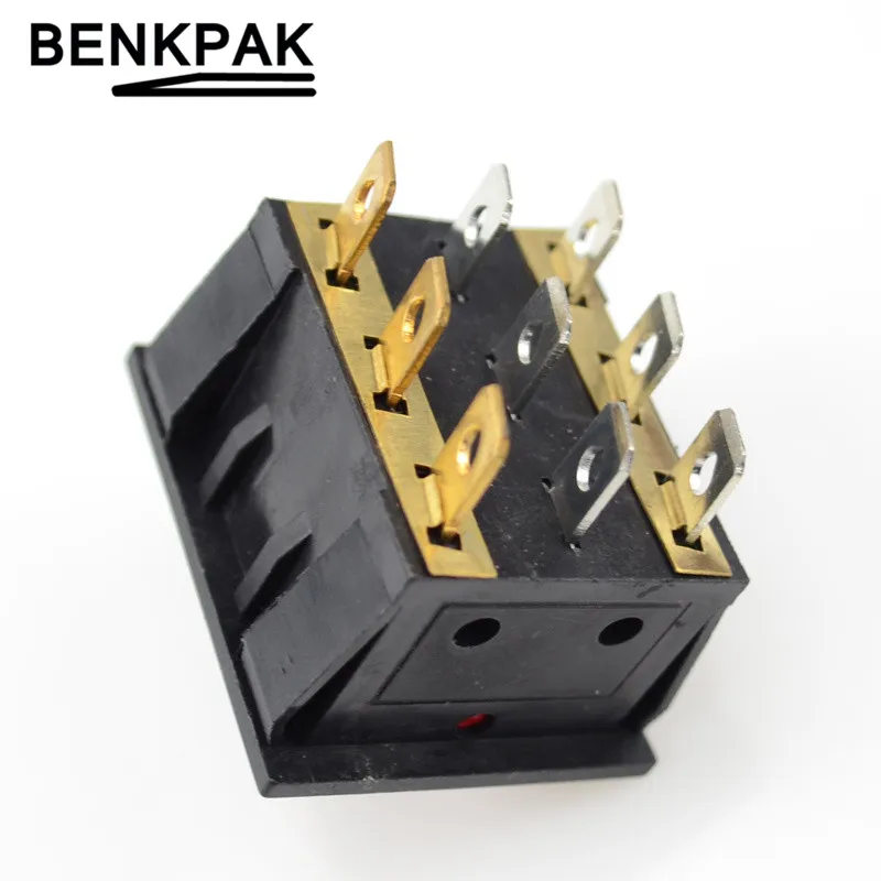 KCD2 302N трехсторонний переключатель с подсветкой 9 контактов|switch ir|switch handswitch contactor |