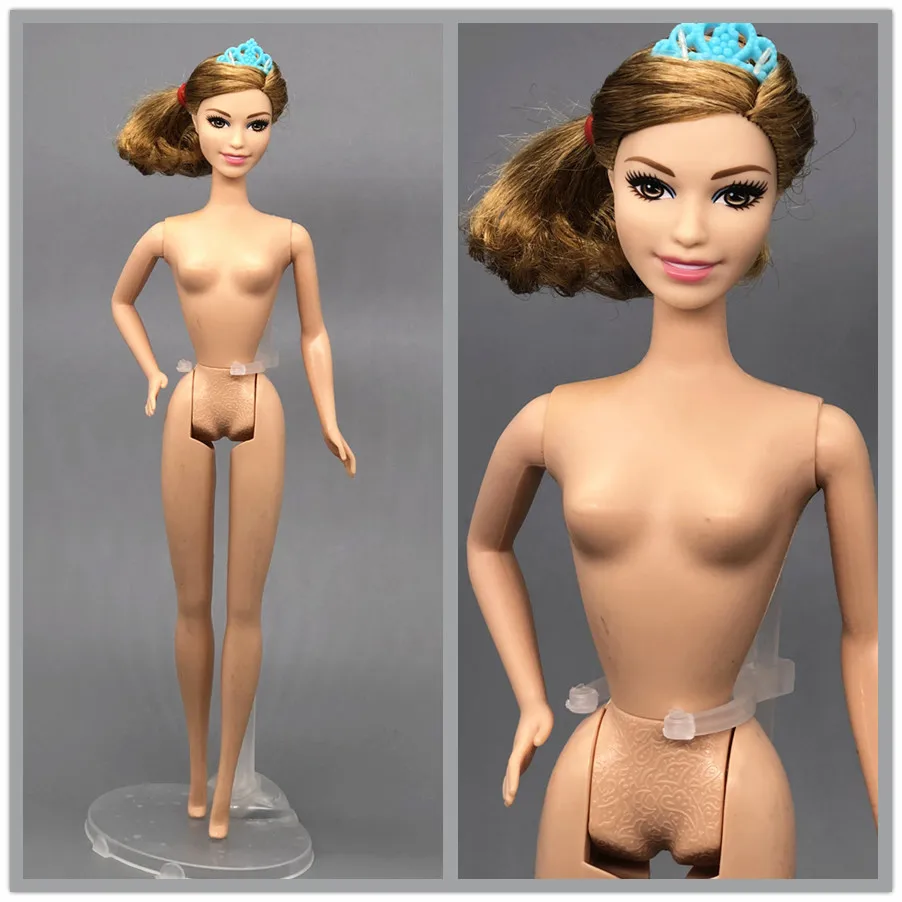 original nude doll Голова+ тело/Оригинальная кукла Обнаженная/нормальная кожа и Коричневая кожа африканские куклы/DIY для 1/6 куклы/игрушки для детей/Детские куклы - Цвет: original nude doll