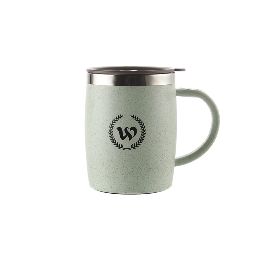 Изолированная дорожная кружка с двойными стенками без проливания крышкой