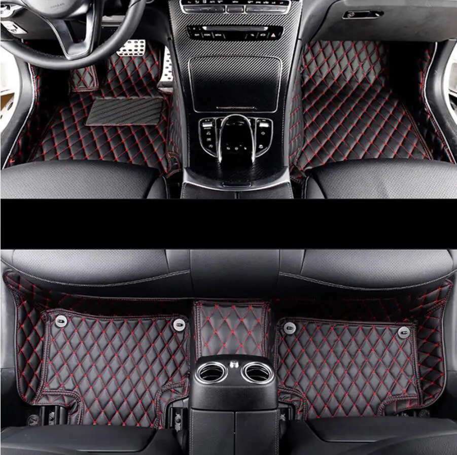 for seat Ibiza Mk4 leather car floor mat 2008 2017 2016 2015 2014 2013 2012 2011 2010 2009 rug carpet accessories
