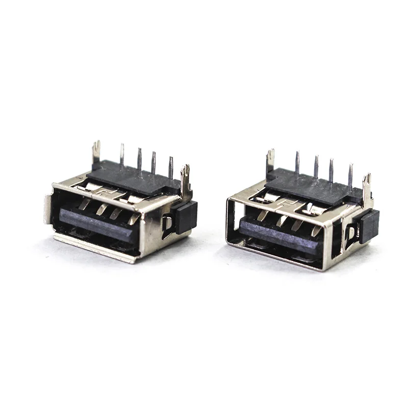 10 шт./лот гнездо USB 4 Pin DIP Тип A задний ряд 2 фута разъем Разъем Розетка с крышкой