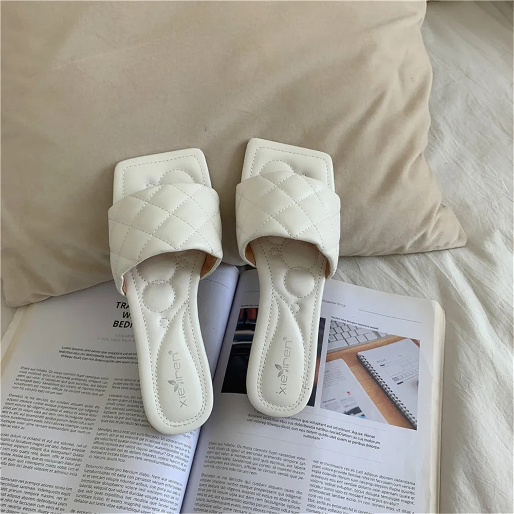 Новинка 2020 года Летняя женская обувь с вышивкой Сетчатые шлепанцы на плоской