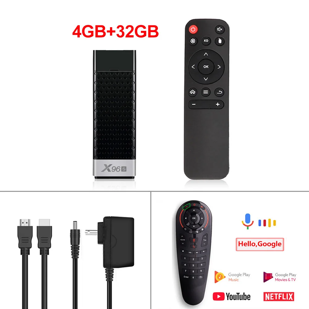4G32G G30 air mouse Android 9,0 ТВ приставка X96S ТВ-палка Смарт Мини ПК DDR3 4GB ram Amlogic S905Y2 2,4G/5G WiFi Bluetooth 4,2 4K Android ТВ Медиаплеер - Цвет: 4G32G G30 air mouse
