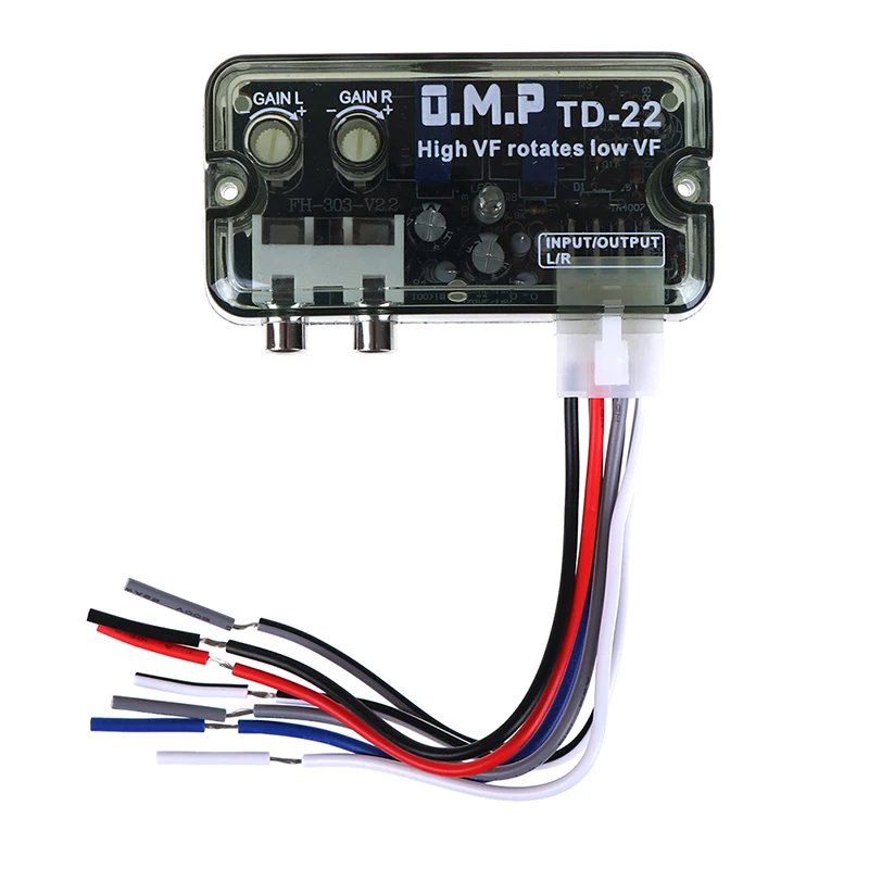 Новый Авто Аудио конвертер 12V RCA стерео высокого к низкому Регулируемый адаптер