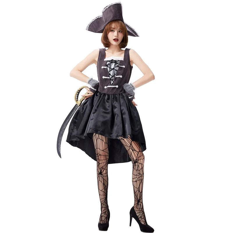 

Halloween Cosplay Costume Adult Caribbean Captain Female Pirate Theme Party Cosplay Dress