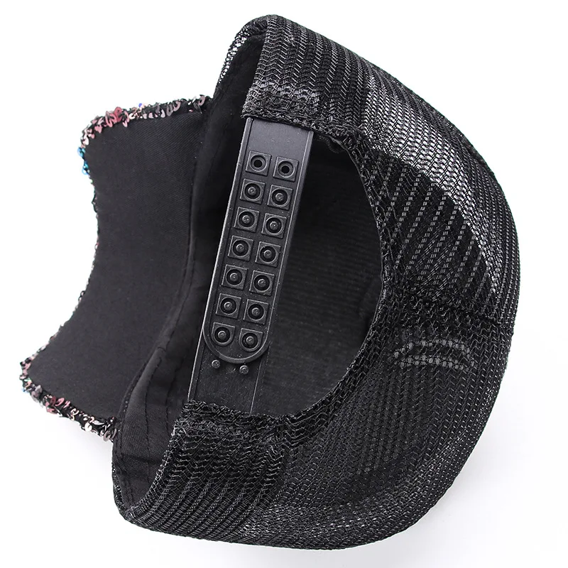2021 Радужная бейсболка с пайетками для женщин летняя хлопковая шляпа девушек в