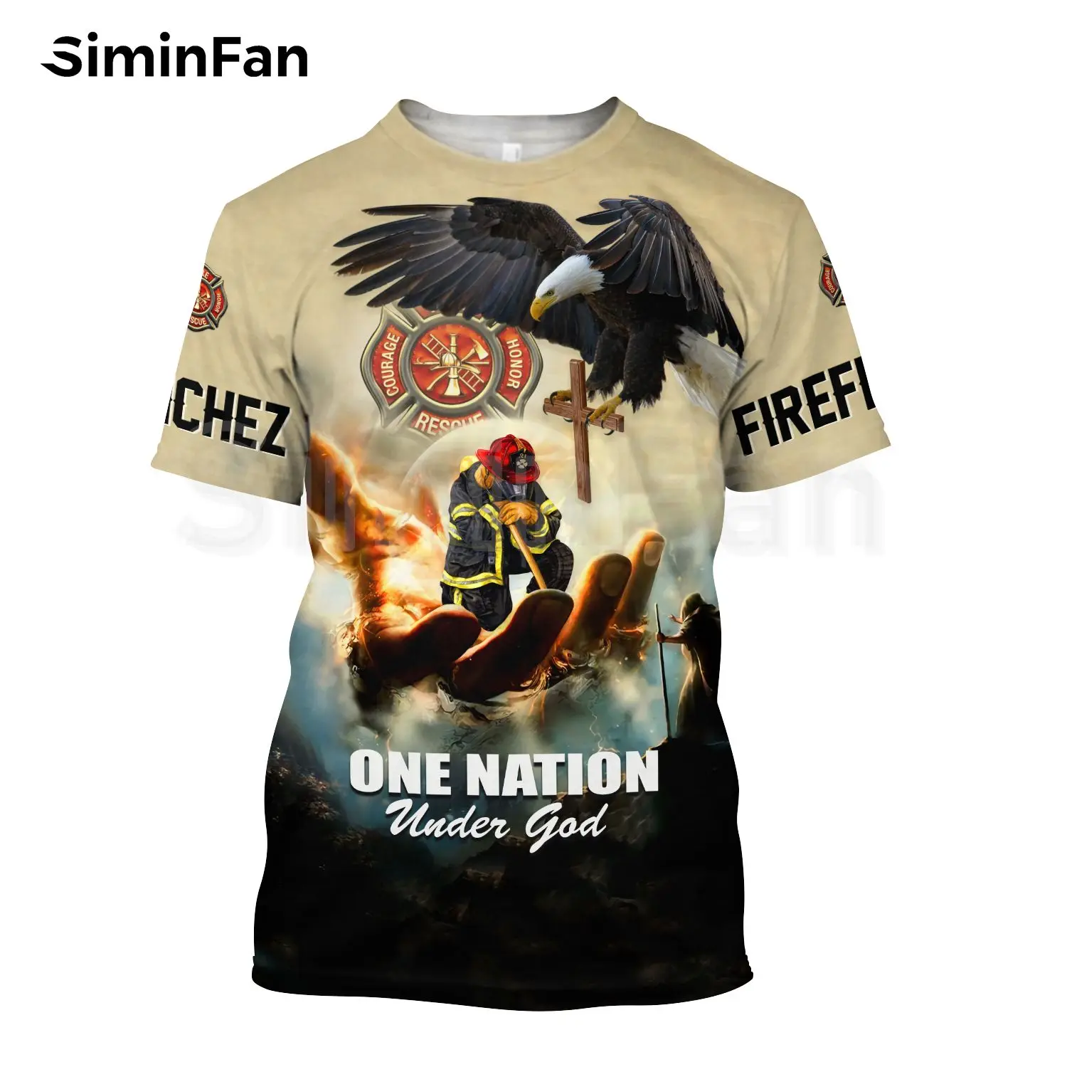 

Мужские повседневные футболки, летние футболки с 3D-принтом пожарного, унисекс, Харадзюку, женские топы, модная уличная одежда T7