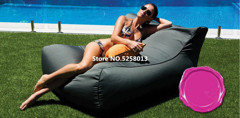 Очень Большой Плавающий матрац, гигантский бассейн боковые beanbag стул на воде, уличная мебель диван-черный