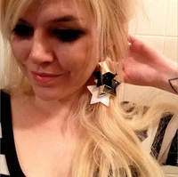 2021 women punk earrings star pandent earrings charm hip hop girls gift cute stud acrylic jewelry evening party earring