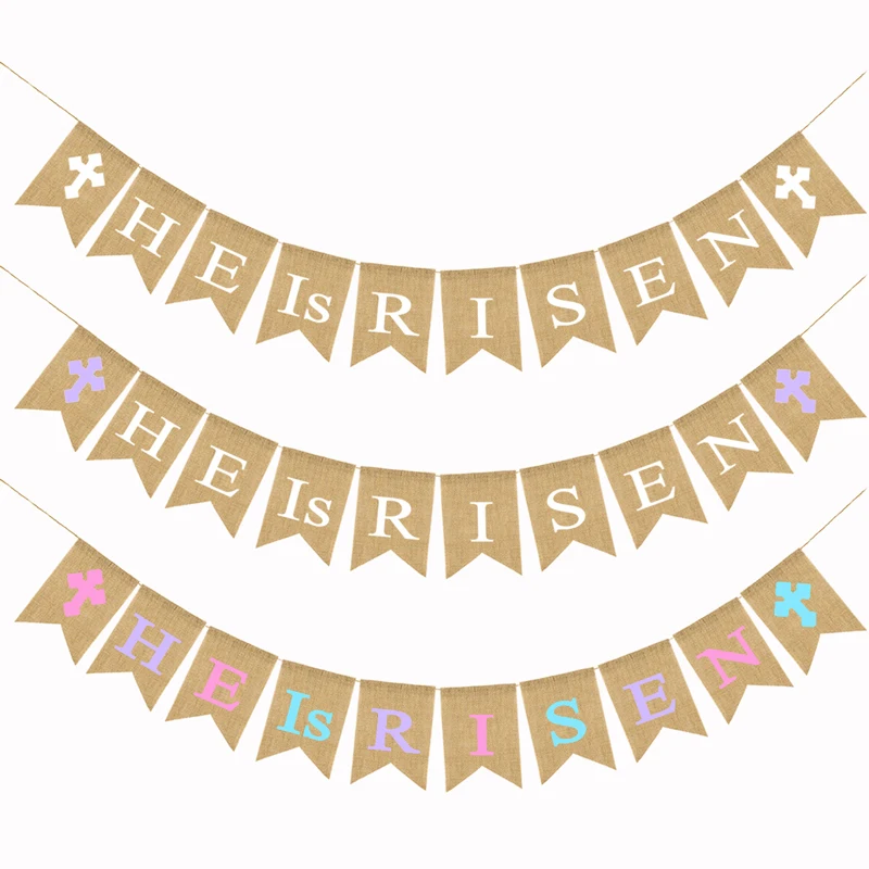 10 флагов 2 8 м винтажные джутовые баннеры он Райзен буквы печатные мешковины