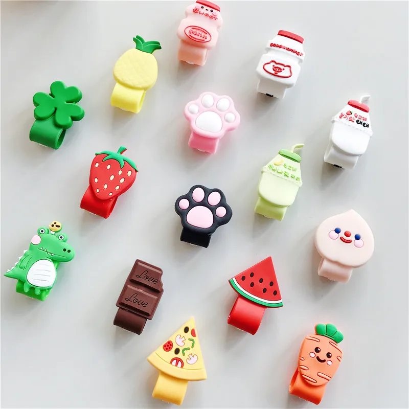 

Cartoon Flower Winding Device Suitable For Data Cable Headset Button-type Creative Silicone Charging Cable Snap Storage