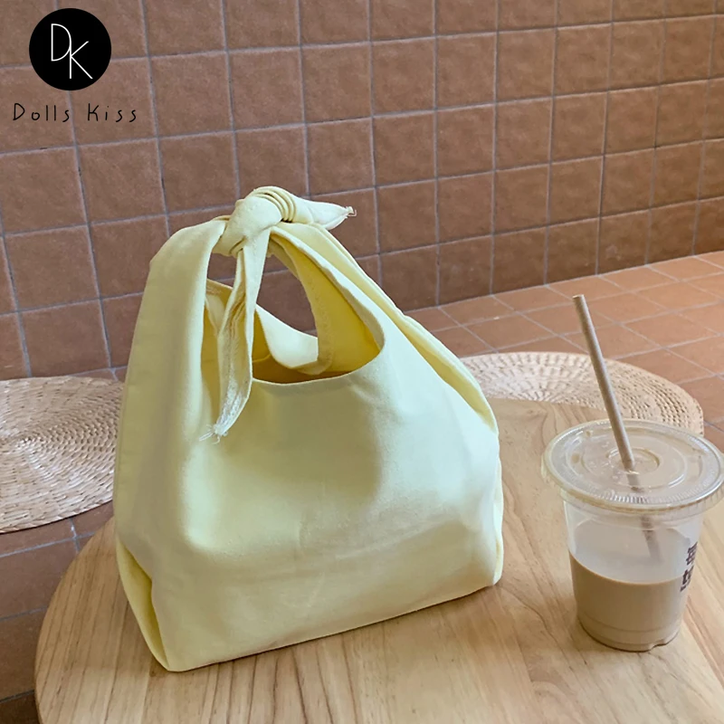 

Женская Холщовая Сумка для пельменей, простая японская сумка для обеда, Повседневная однотонная маленькая сумка для продуктов для женщин, С...