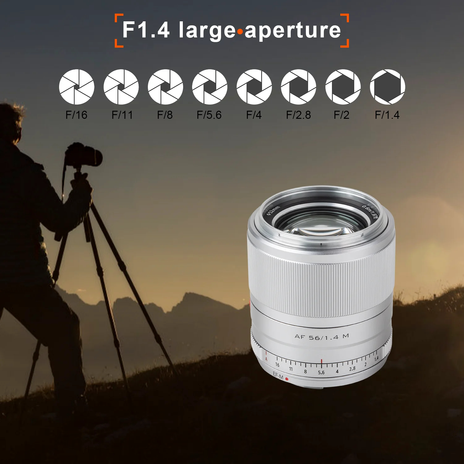 Viltrox 56mm f1.4 EF-M Large Aperture Autofocus Portrait Lens APS-C Prime for Canon EOS M Cameras M5 M10 M100 M200 M50 M6 | Электроника