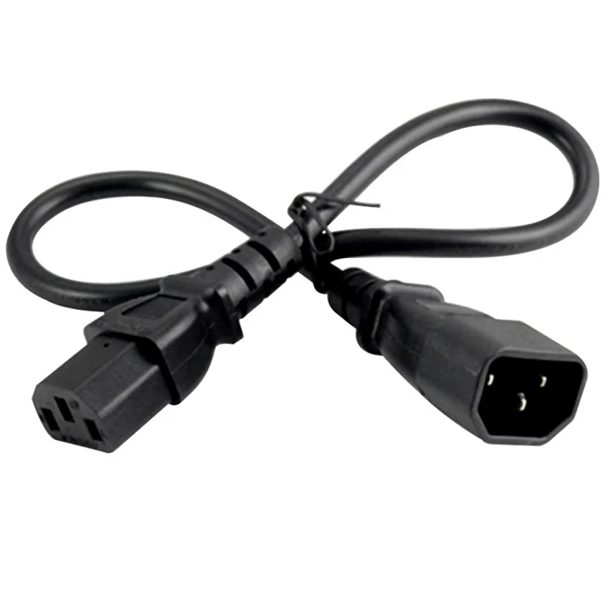 Черный 0 1 м 3 6 2 пвх медь IEC320 C14 до C13 Удлинительный шнур прямой локоть PDU Шасси