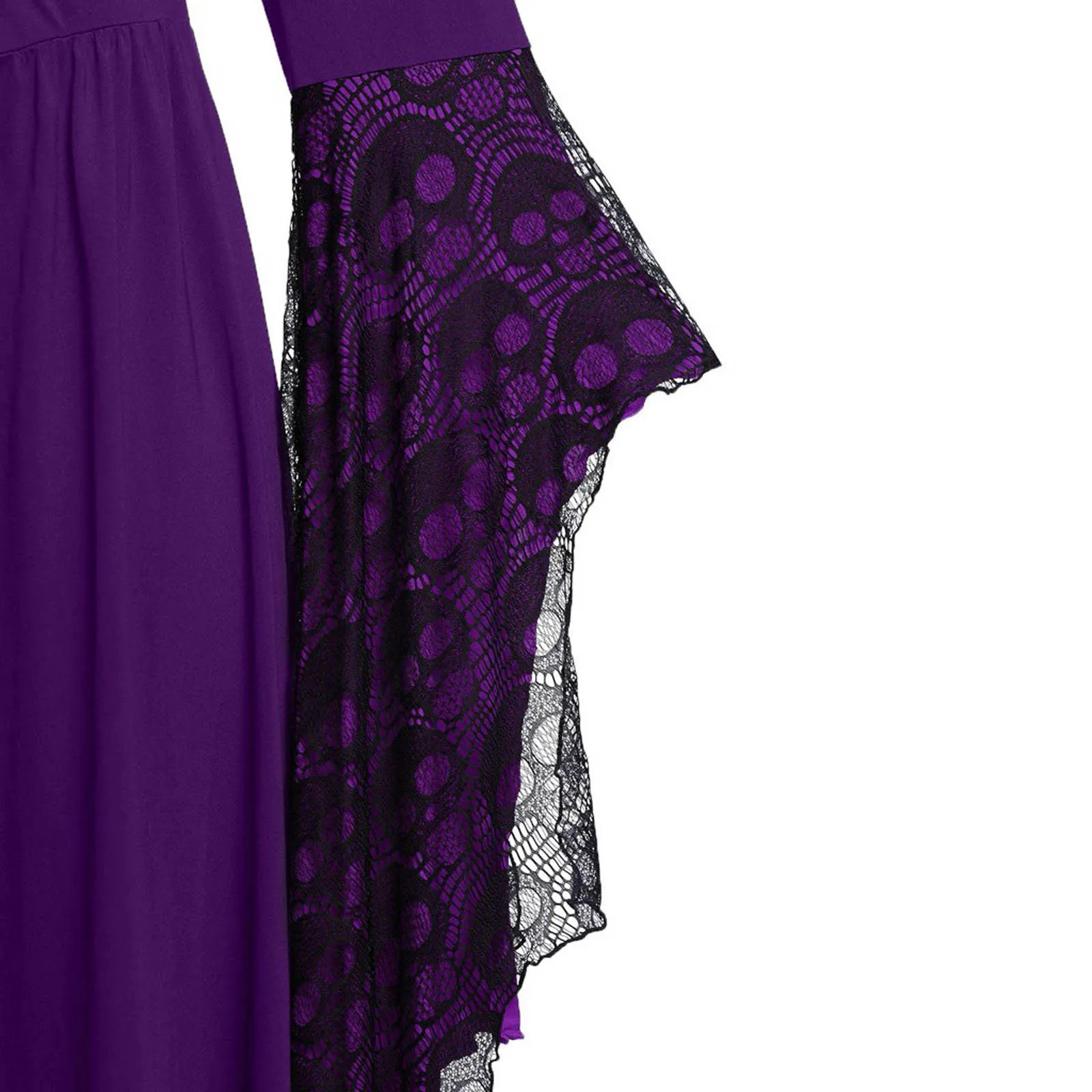 Модный костюм ведьмы для косплея на Хэллоуин женское платье с черепом костюмы