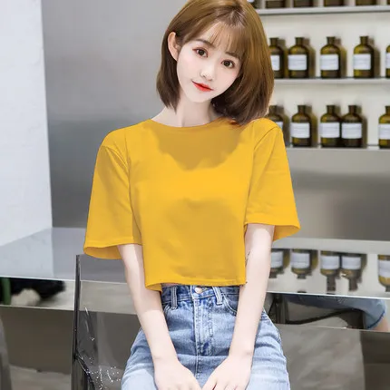 Свободная хлопковая Футболка HAN разноцветная летняя футболка с коротким рукавом