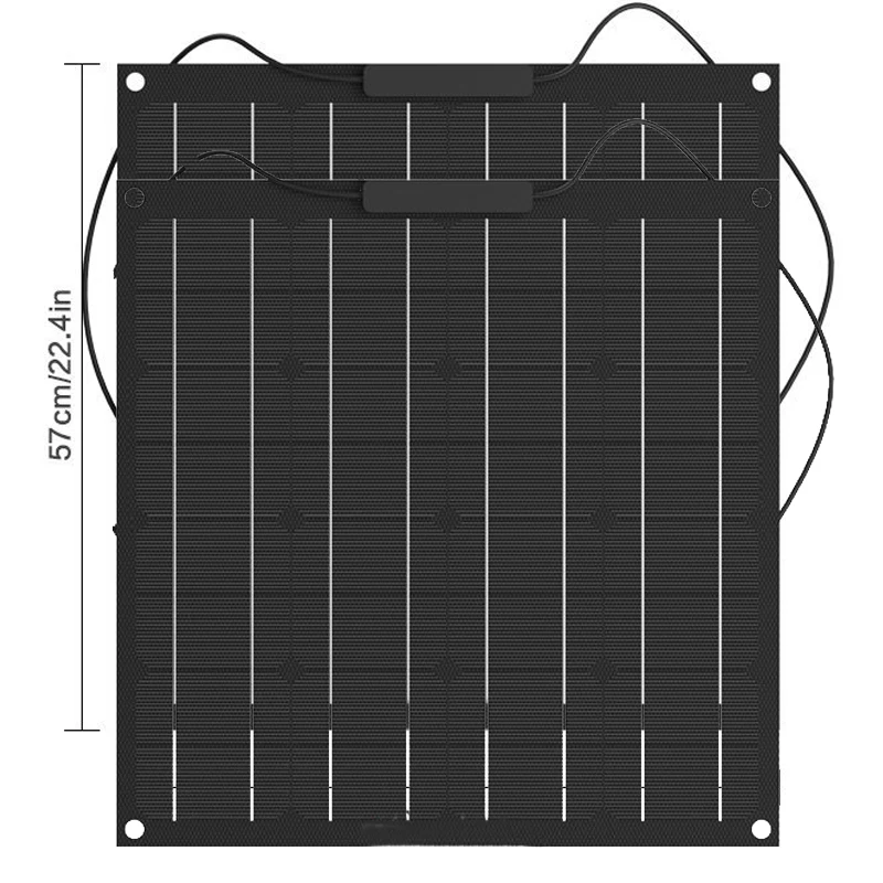 50 Вт солнечная панель 12 В монокристаллическая батарея ETFE полугибкая зарядное