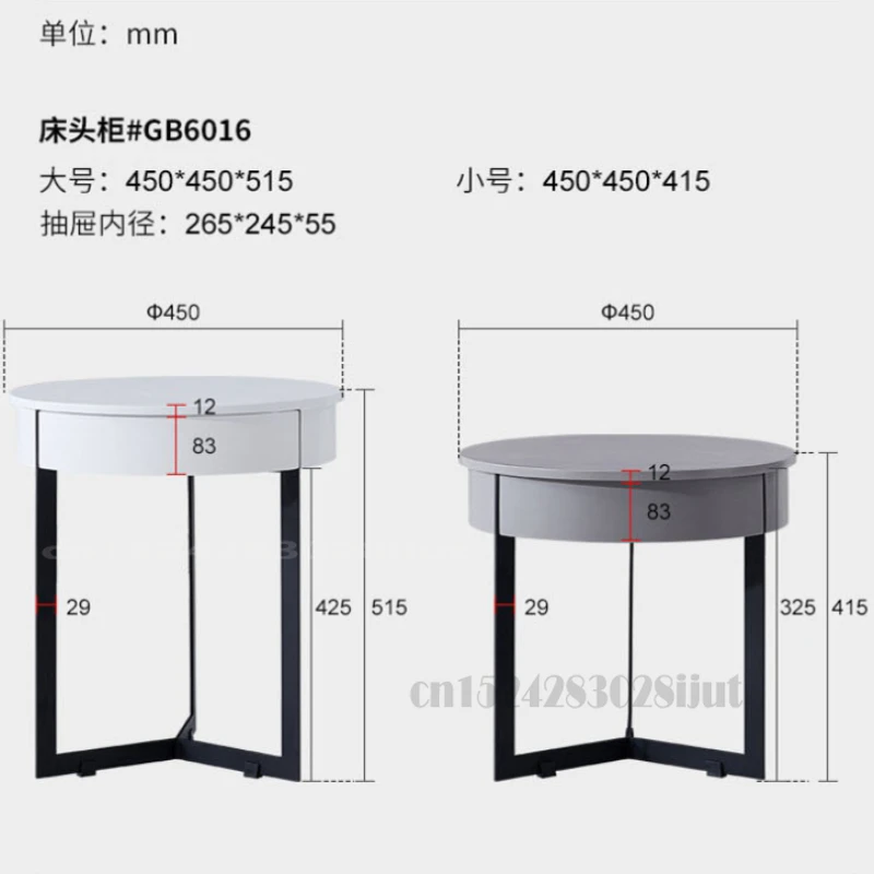 Nordic Light Luxury Bedside Table Iron Art Modern Minimalist Bedroom Furniture Small Apartment Net Red Locker | Мебель