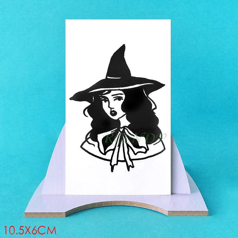 Водонепроницаемый временная татуировка стикер ведьма волшебник магия для
