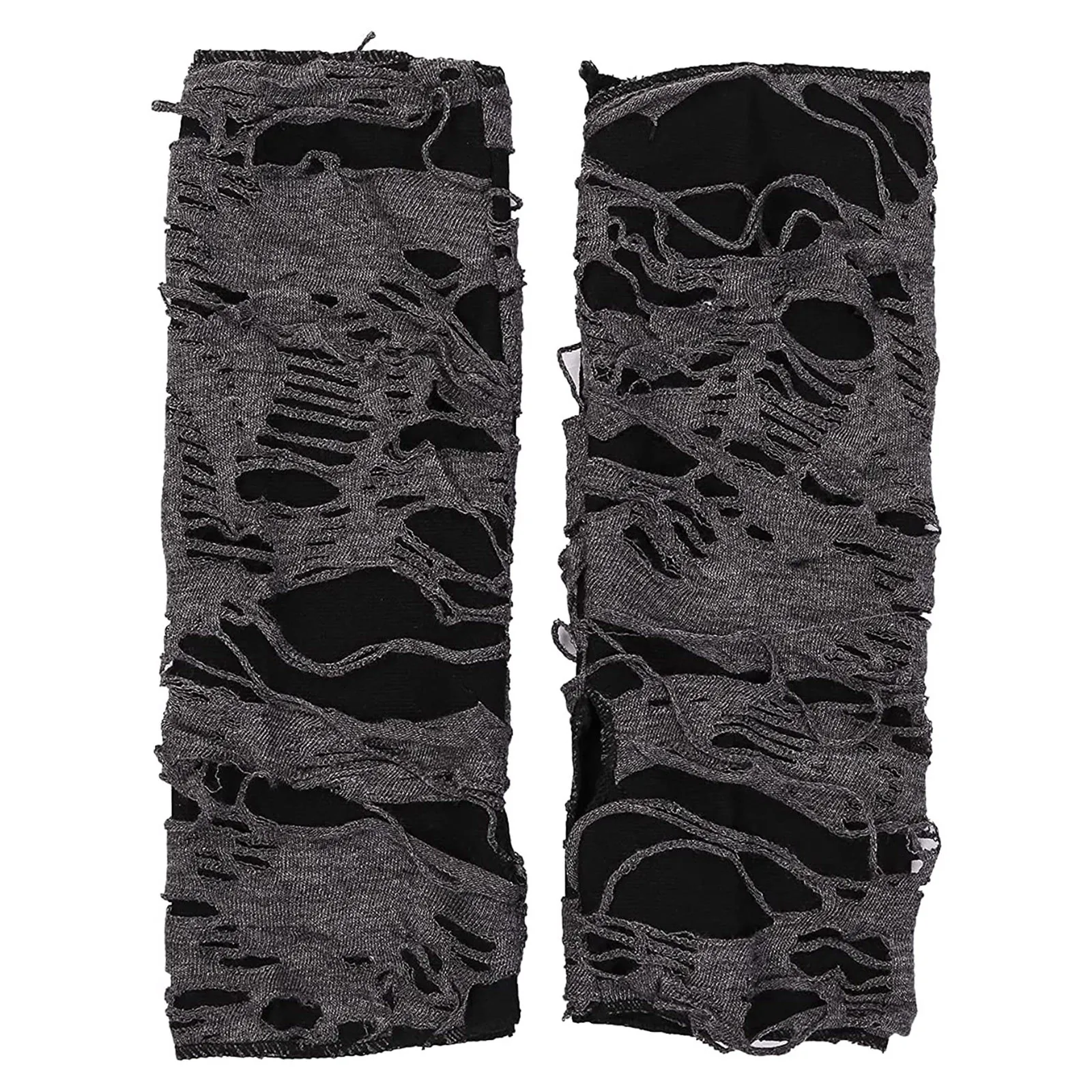 1 пара сексуальных готических черных длинных перчаток без пальцев забавные