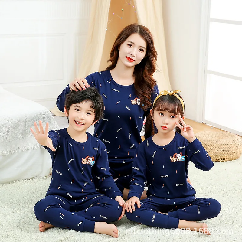 

Family Matching Pajamas Set Winter Cotton Sets Mother Daughter Clothes Mother Kids Sleepwear Family Look Nightwear Pyjamas Kids