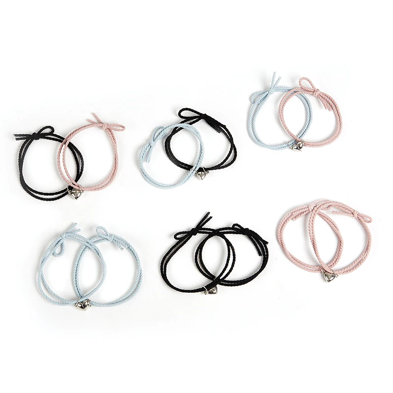

2021 Hot Magnet Bracelet Couple Handmade Adjustable Rope Matching Love Braslet