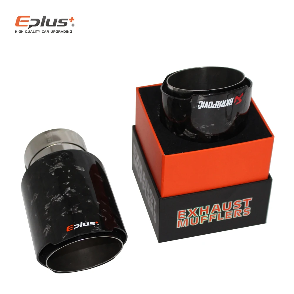 EPLUS автомобильный глянцевый рассеянный узор из углеродного волокна глушитель