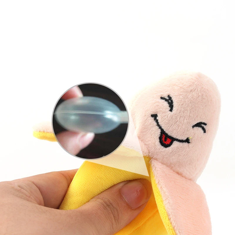 Плюшевые игрушки для питомцев смайлик банан милая собака жевательные животные