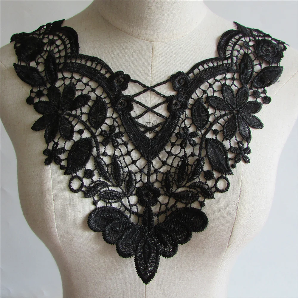 

Black Lace Sewing Fabric Decorative Collar Fake Collar Strawberry Dress Handicraft SewingFabric blouse stitching accessories