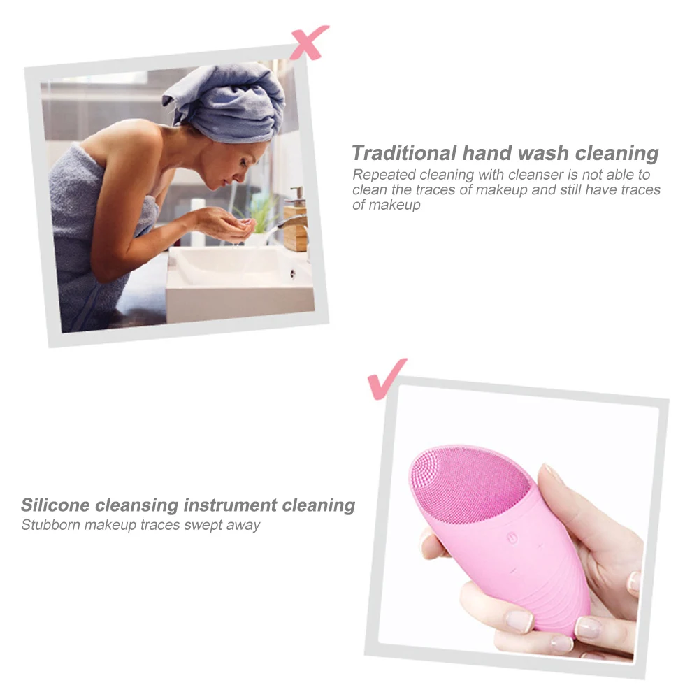 Силиконовые щетки для чистки лица электрическая вибрация очищение