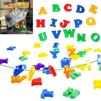 plastic puzzle toy letter beads style inserting block preschool learning intelligence assemble color shape match game