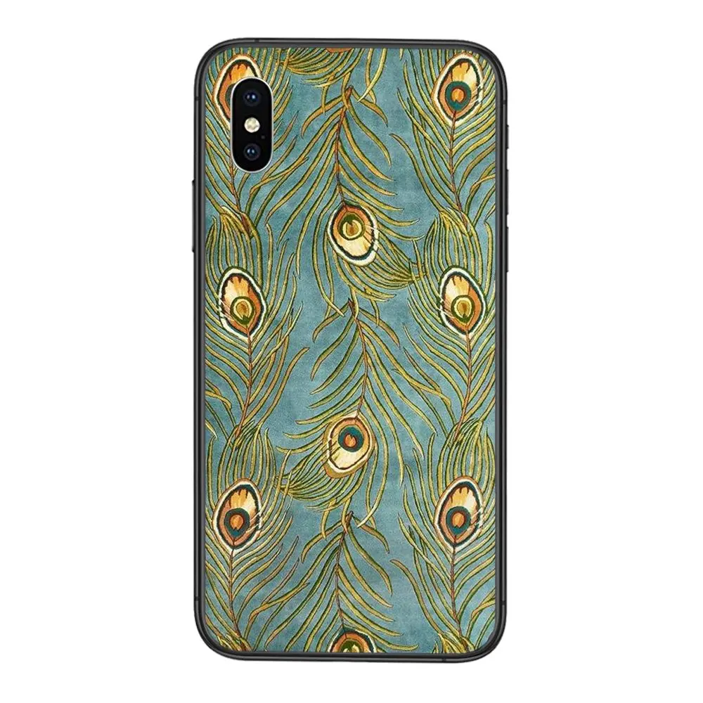 Красивый чехол с синими и зелеными перьями павлина популярный Чехол для