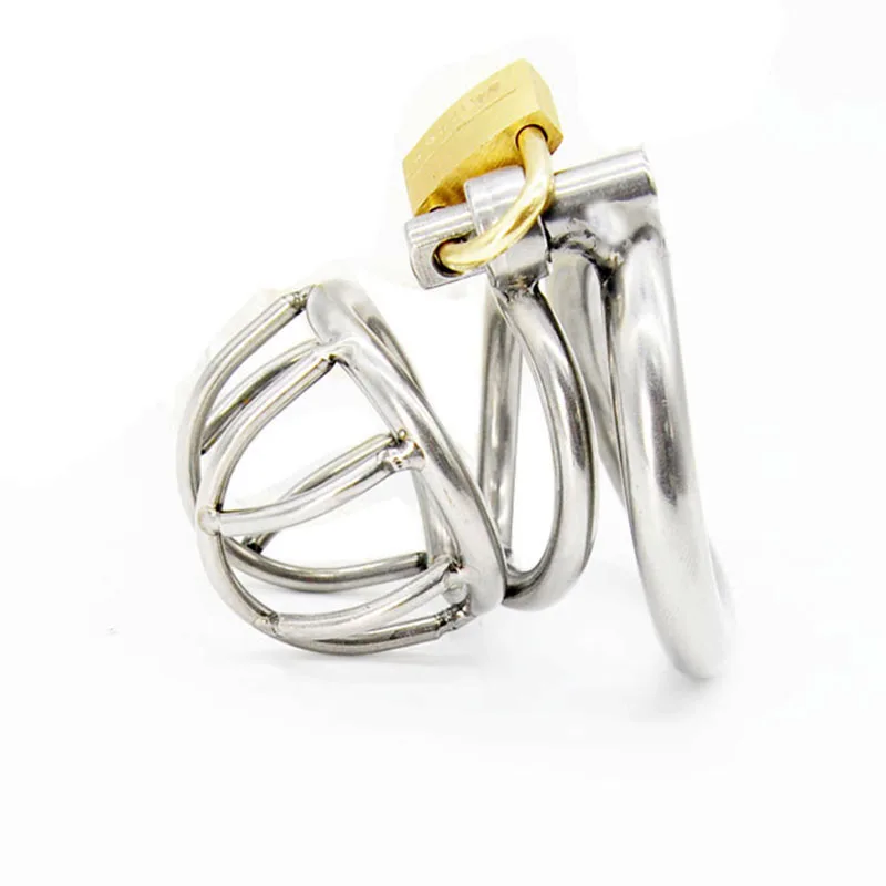 Prison Bird New High quality Male Chastity Device Lock Stainless Steel Cock Cage A224 | Красота и здоровье