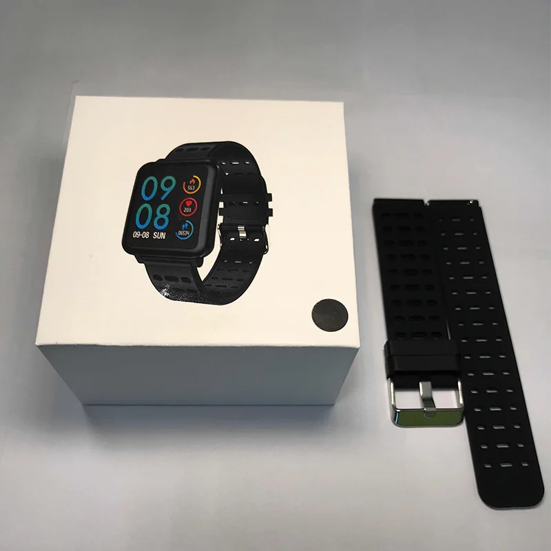 MKSQ8 add Strap MKS Smartwatch IP67 водонепроницаемые носимые устройства Bluetooth Шагомер монитор сердечного ритма цветной дисплей умные часы для Android/IOS - Цвет: MKSQ8 add Strap
