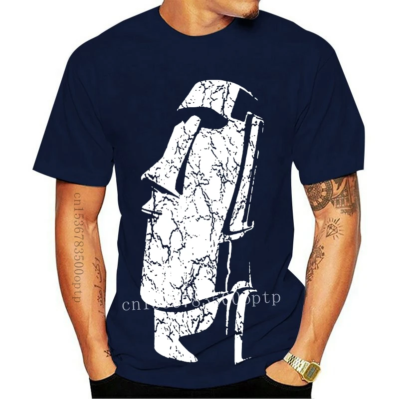 

Новинка 2021, Мужская футболка с принтом, хлопковая футболка с короткими рукавами Moai Midnight Tiki, женская футболка