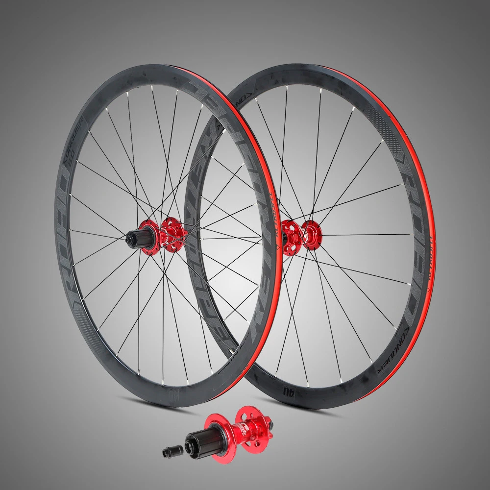 

Haite Aluminum Four-axle Disc Brake Road 700C Wheel Set Six-claw Tower Base Hub Professional Riding Road Rim 36mm Depth 25mm