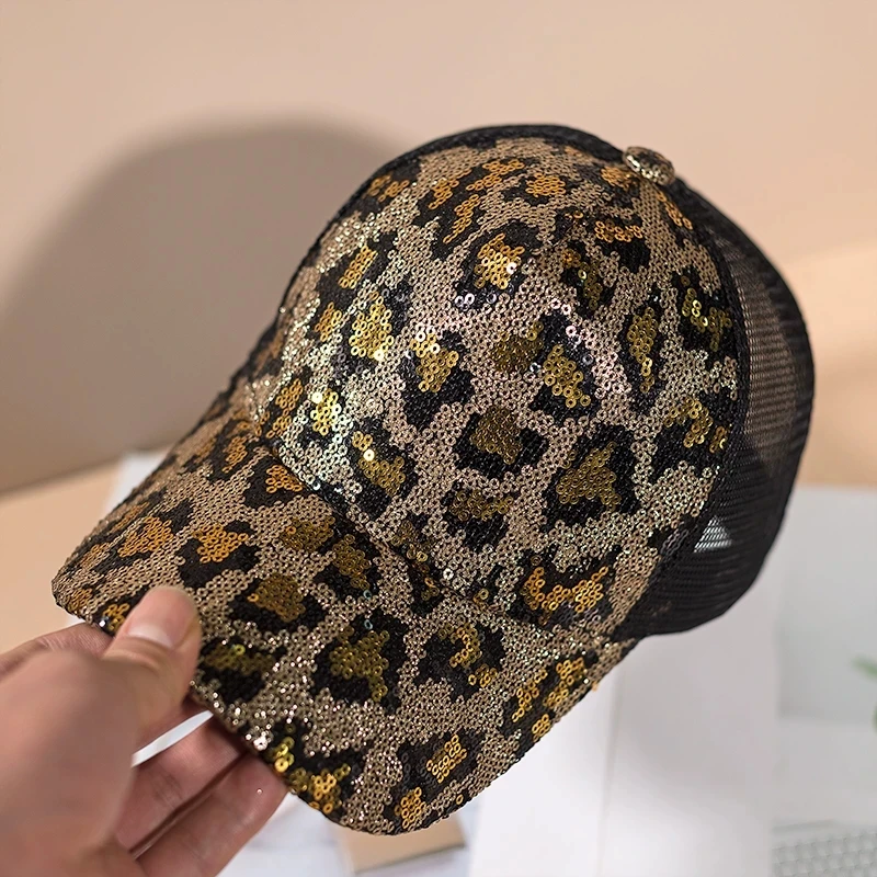 Женская летняя Солнцезащитная дышащая сетчатая бейсболка блестящая