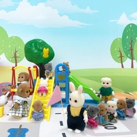 forest animal family amusement park set toy diy 112 miniature dollhouse furniture forest family doll play set toy for kid gift