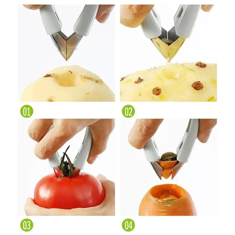 1 шт. креативная Овощечистка для глаз из ананаса стальная практичное