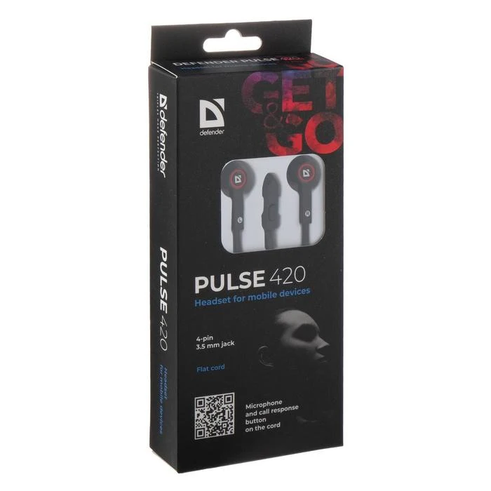 Наушники Defender Pulse 420 с вакуумным микрофоном 105 дб 32 ом 3,5 мм 1,2 м для мобильных телефонов и компьютеров Simaland наушники гарнитура Звук.
