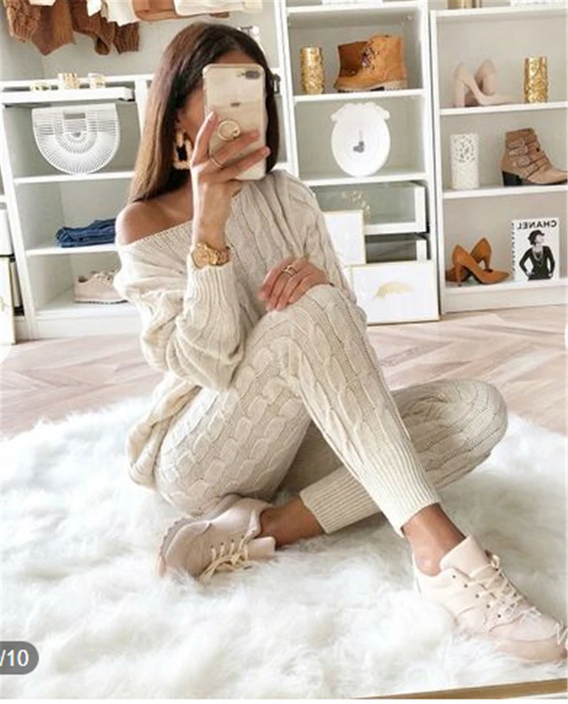 Лидер продаж 2019 новый женский костюм в стиле ретро летний свитер джоггеры