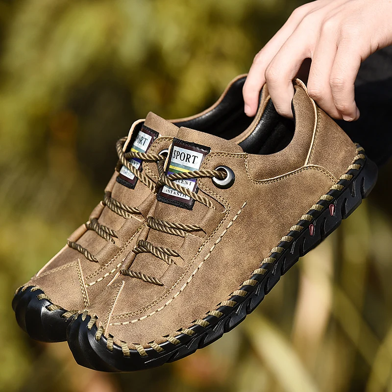 Новинка Мужская кожаная обувь Сезон весна-осень Кожаная Гибкая дышащая Удобная