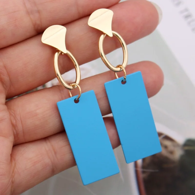 

Solid Color Punk Drop Earrings Acrylic Demon Earrings for Women Student Female Jewelry Gift Earrings