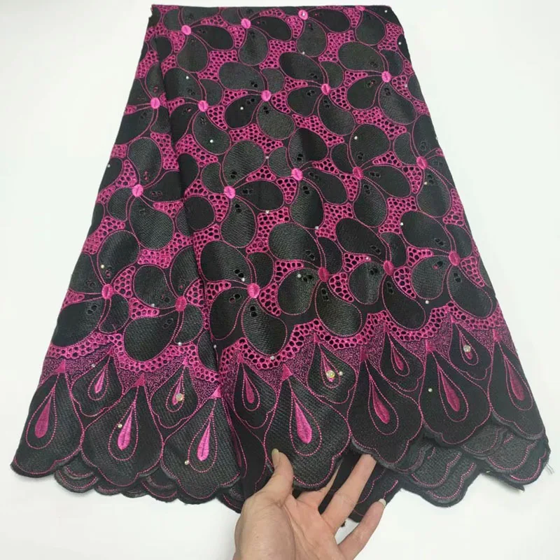 Хлопковая 100% вечерние няя нигерийская швейцарская вуаль кружевная ткань высокое