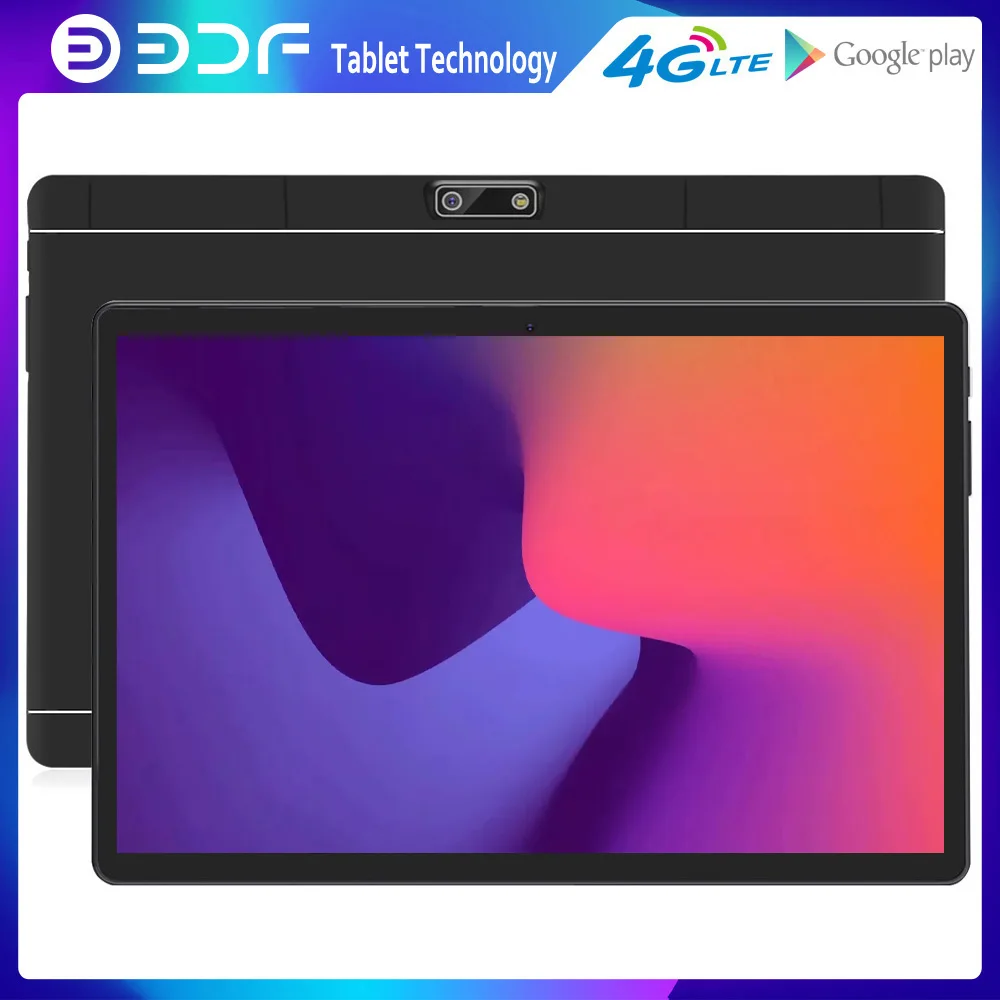 

BDF 10.1" Android 9.0 Tablet SC9863A Octa Core 2GB RAM 32GB ROM 4G Phablet PC Dual SIM Card Wifi GPS Google Play Dual Cameras