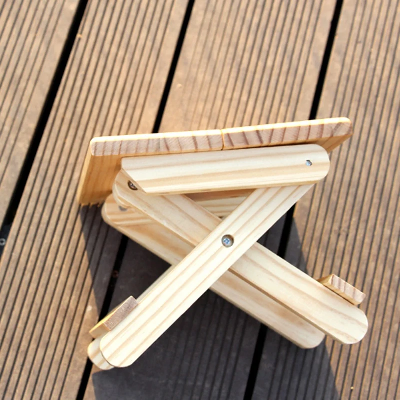 

Wood Folding Stool Kids Furniture Portable Household Solid Wood Mazar Fishing Chair Small Bench Square Stool