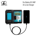 Зарядное устройство DC18RC, DC18RA, DC18RF, для литий-ионных аккумуляторов 14,4 А, зарядный ток для Makita в, 18 в, BL1830, Bl1430, с USB
