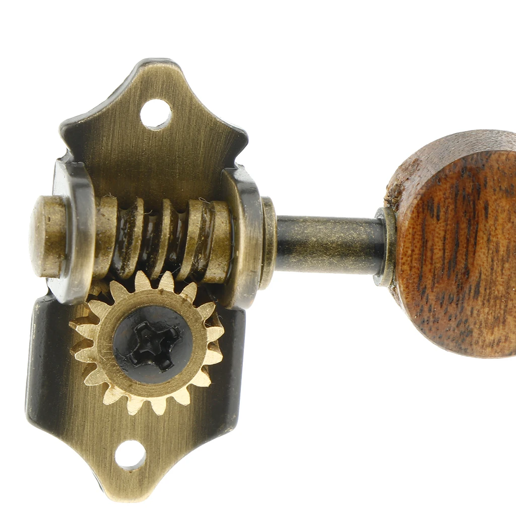 

1 Pack Handmade Acacia Knob Ukulele Hawaii Guitar Tuning Keys Tuners 2R2L