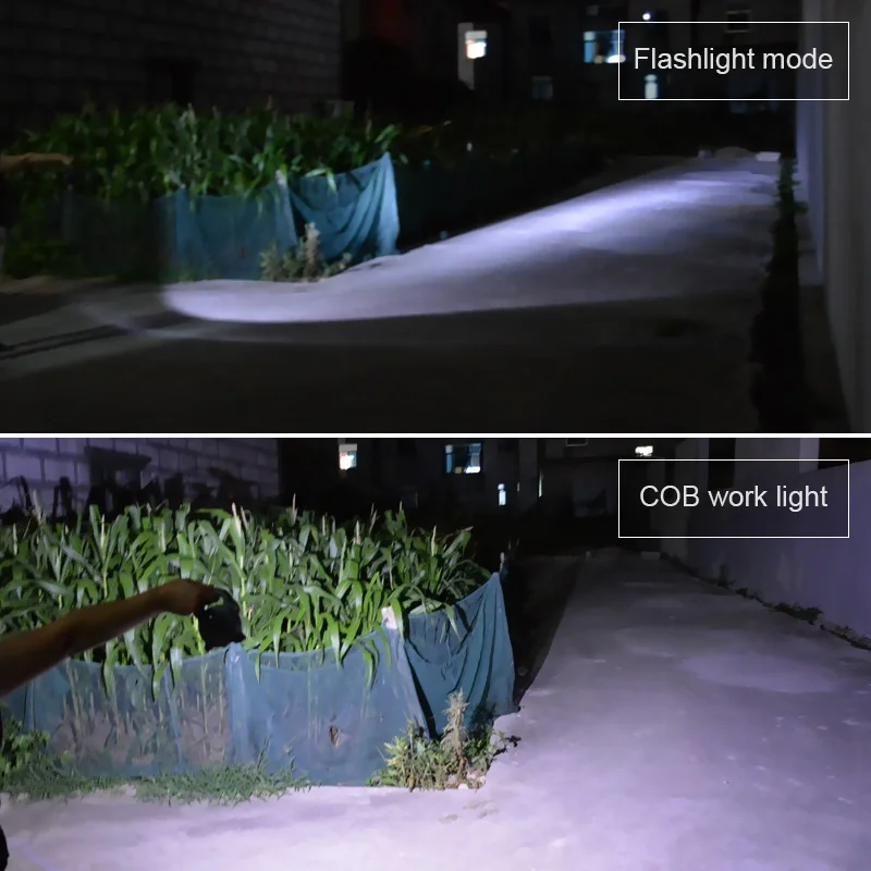 

Portable COB Work Lamp LED Flashlight Waterproof Tent light Outdoor Camping Emergency Lantern Rechargeable Floodlight