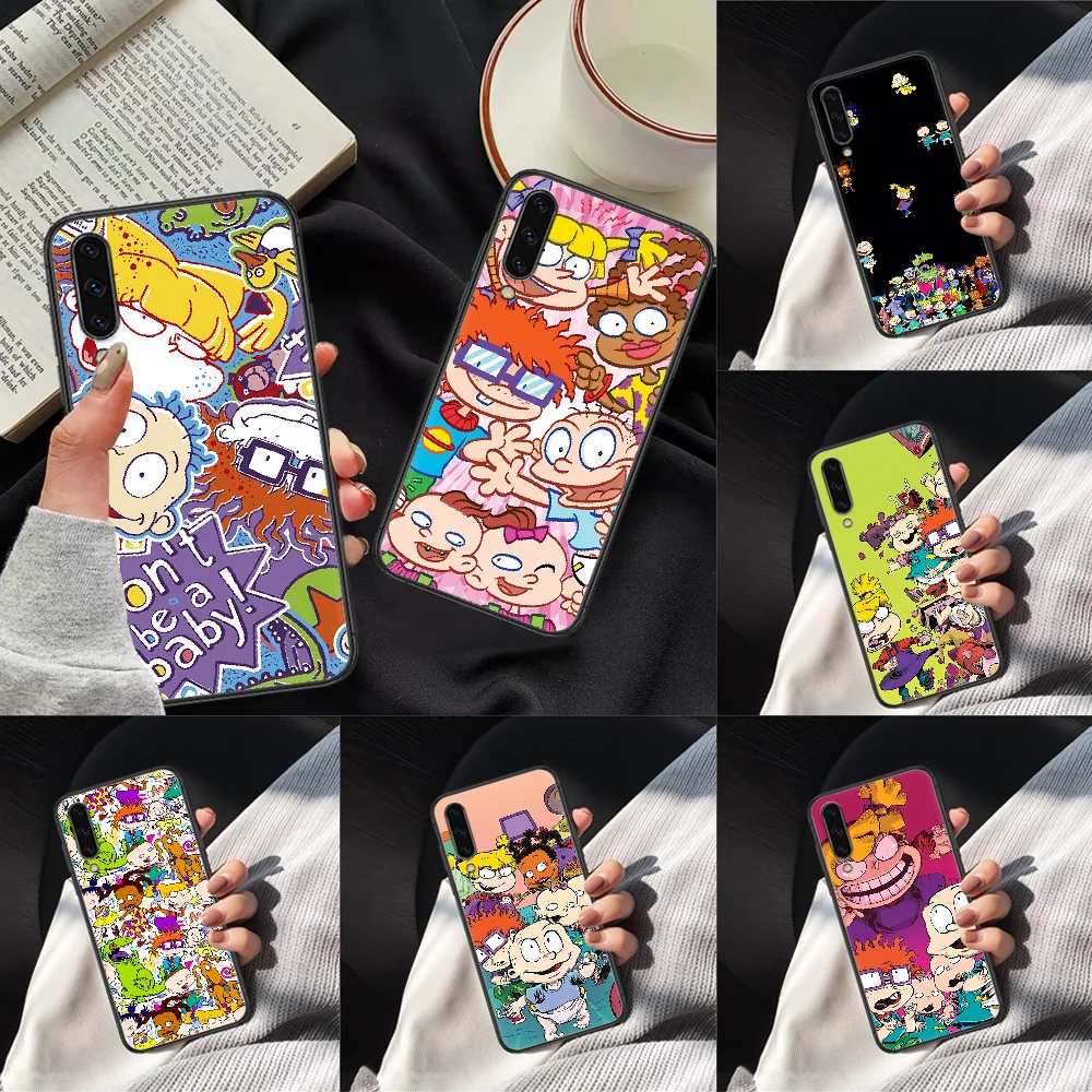 

Cute Children Funny Rugrat Phone Case Cover For Samsung Galaxy A10 A11 A20 E A21 A30 A40 A41 A50 A51 A70 A71 A81 S black Bumper